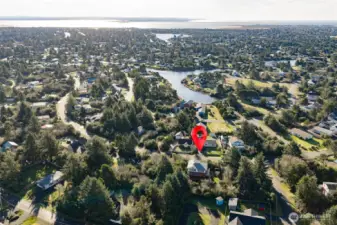 Aerial photography looking East