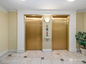 Elevators combined with no step entry make for a very accessible home