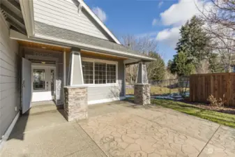 Stamped concrete patio