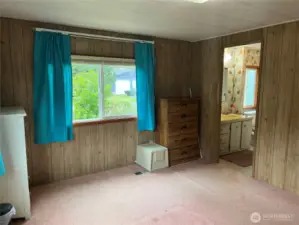 From primary bedroom to primary bathroom.