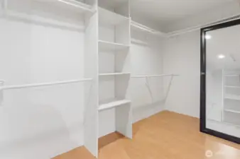 The huge primary walk-in has plenty of room for two!