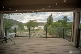 Nice covered deck off the 3rd floor.