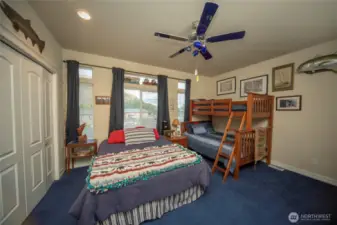 1st bedroom on the 2nd floor. Can sleep 4 or more. Big closet space.