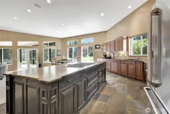 Heated floors in the kitchen are a nice touch!