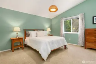 Spacious Primary Bedroom suite with Vaulted Ceilings