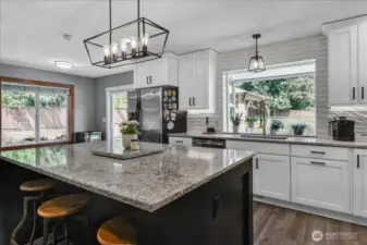 Newly Updated Kitchen with SS Appliances, Quartz Countertops, Gas stove with Pot Filler, Soft Close Cabinets and drawers