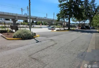 Lightrail across street