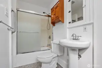 Full bathroom on the entry level