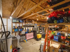 2 car garage w/ extra storage space!