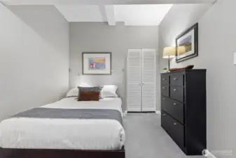 Dresser extends into the wall