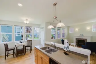 Kitchen and eating area