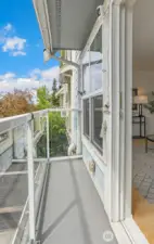 Deck off the living room.