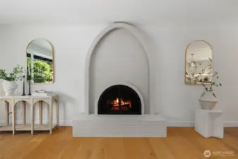 Restored and stylish fireplace