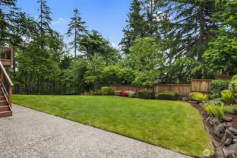 Large private yard