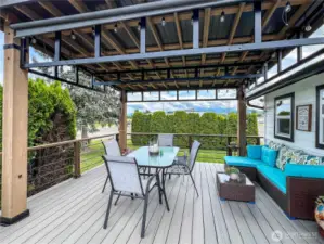 All New Covered Back Deck, great shaded area for lounging or those outside lunch or dinners.
