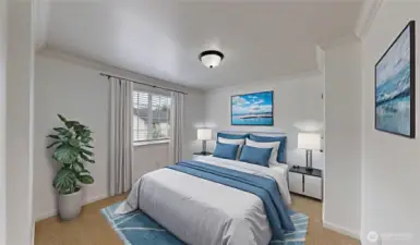 Third bedroom. Photo is virtually staged.