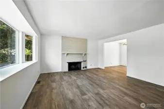 Living room off entry is bright and full of light!