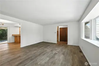 Living room off entry is bright and full of light!