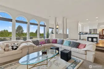 Sunken Family Room off Kitchen