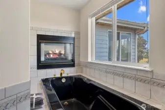 Relax in soaking tub while enjoying the view!