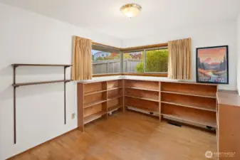 BR 3 on main level Oak hardwood floors on most of main level (under carpet)