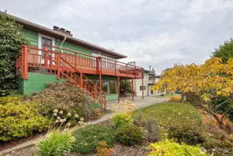 NW elevation back yard and garden