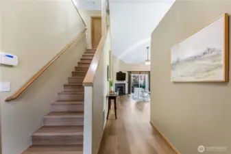 As you enter you will love all of the natural light and high ceilings.