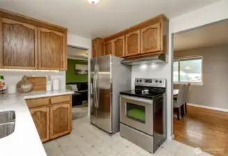 Another Kitchen View with Stainless steel Appliances