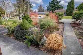 Established landscape provides interest all year round.