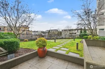 Community outdoor space on P2 "Stan's Lawn" on 2nd level