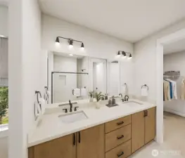Primary bathroomm suite:  For marketing purposes only. Colors and features may vary