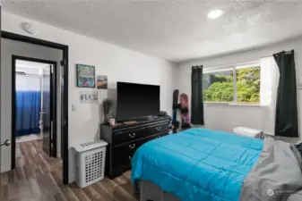 First bedroom in unit F