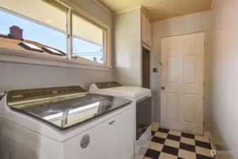 Laundry room leading to the garage!