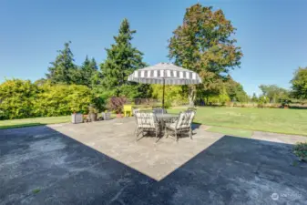 This patio provides plenty of space for entertaining or gardening!