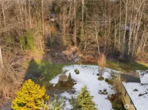 Large backyard on this 1.9 acre lot