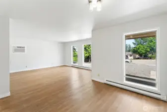 nice and bright interior, living and dining area