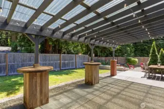 A back yard patio perfect for entertaining