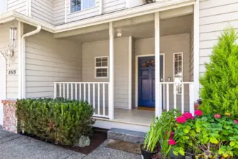 Covered front porch entry