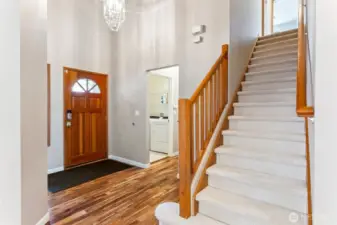 Staircase with carpet