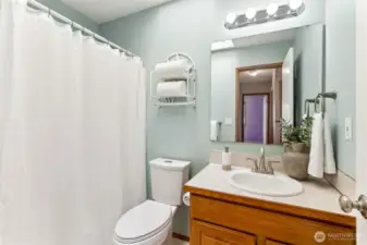 Main bath with shower bathtub combo