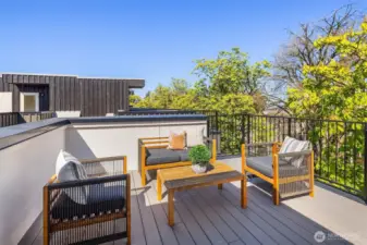 Enjoy the views from the rooftop deck