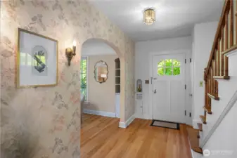 Beautiful wood work and built in nooks everywhere you look.