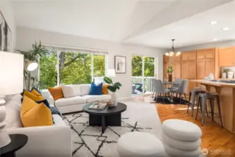 The family room is an immensly comfortable room that will be your favorite place to hang out. A barbecue deck is just off the breakfast area.