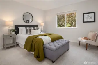 This is the second of four bedrooms. Like everything in this house it is an oversized bedroom with great storage.