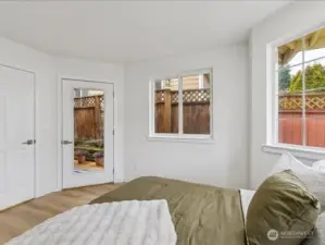 Guest room with Large walk-in closet.