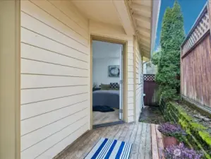 Deck off Guest bedroom.