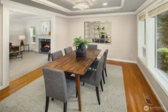 The Dining Room & Living Room Area