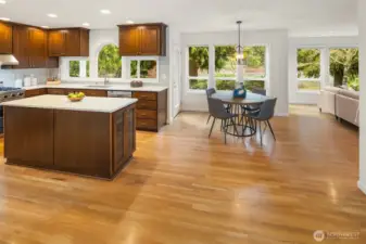 The breakfast nook area off the kitchen