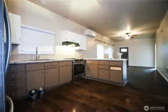 Kitchen with eating bar