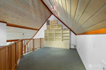 Loft area in the Detached Garage/Shop. Bedroom. Office. Man Cave.